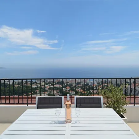 Superbe Studio Avec Terrasse, Jaccuzi, Vue Mer Quartier Fabron à