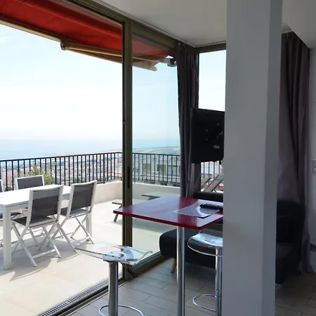 Apartment Superbe Studio Avec Terrasse, Jaccuzi, Vue Mer Quartier Fabron à *