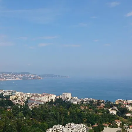 Superbe Studio Avec Terrasse, Jaccuzi, Vue Mer Quartier Fabron à Apartment